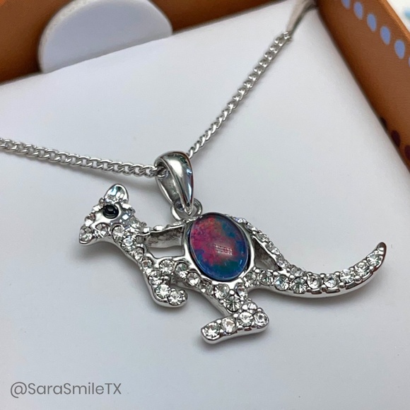 TOSCOW Genuine Australian Kangaroo Opal & Sterling Silver Necklace - NIB - Picture 4 of 15